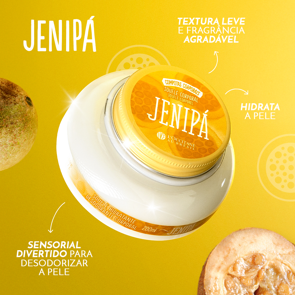 Souflé Hidratante Desodorante Corporal Jenipá 200ml, ,  large image number 1